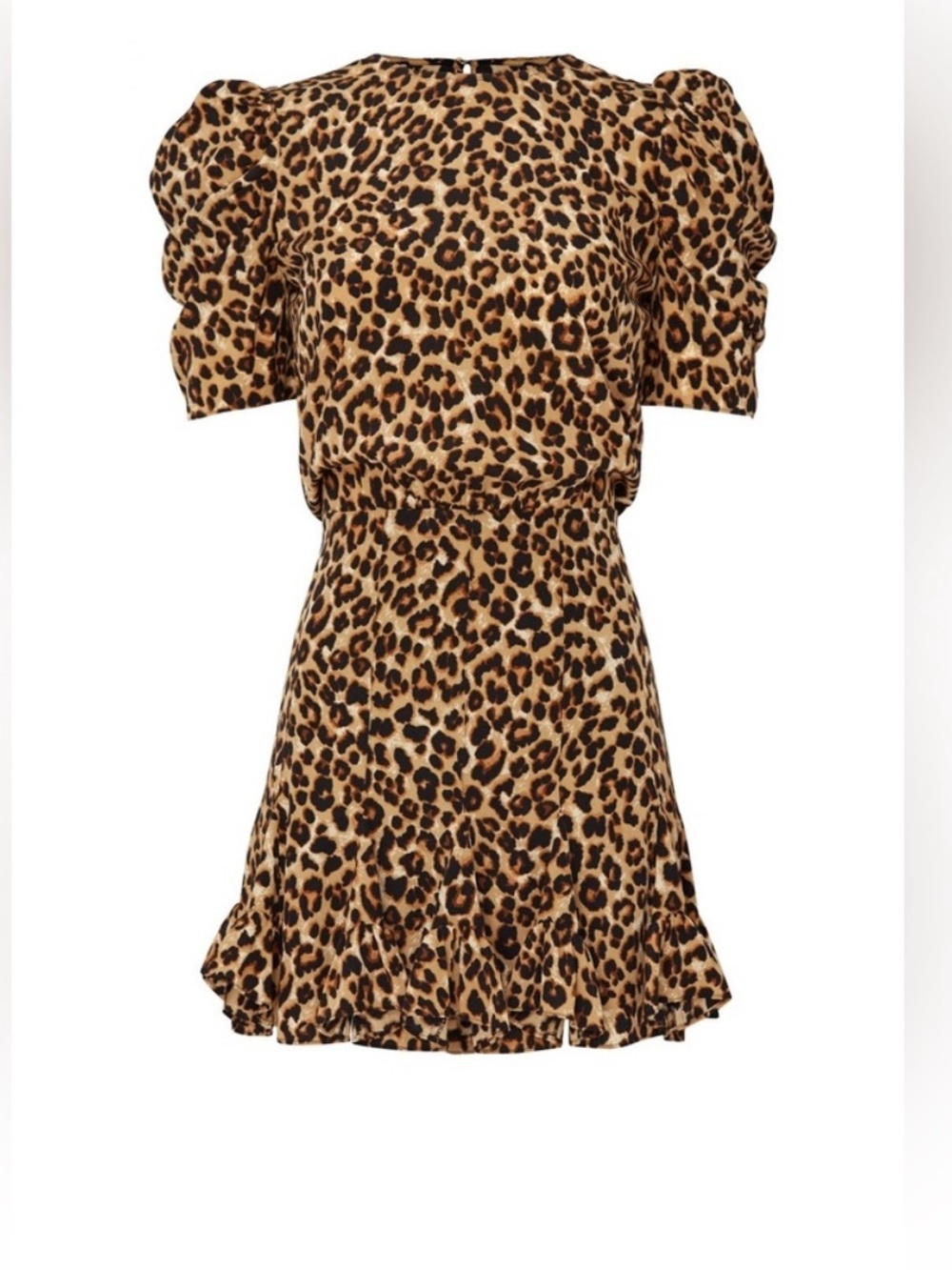 VERONICA BEARD Lila leopard puff sleeve dress Sz 4 - Picture 5 of 12